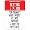 Signmission PSA Testing Station Please Provide 6 Feet Of Distance 10in X 7in Wall Graphic, OS-NS-RD-710-25553 OS-NS-RD-710-25553 - alternate 1